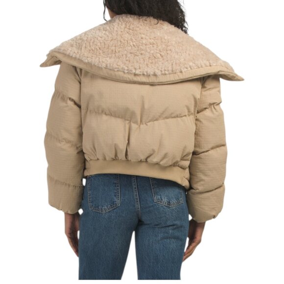 AVEC LES FILLES Thermalpuff Envelope Collar Puffer Jacket - Picture 2 of 2